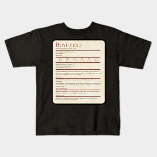 D&D Boyfriend Statblock Kids T-Shirt